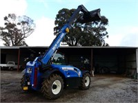 New Holland Telehandler ZM 7.42 '16 450hrs   4-1 bucket, 2 x forks, cage As New, 
